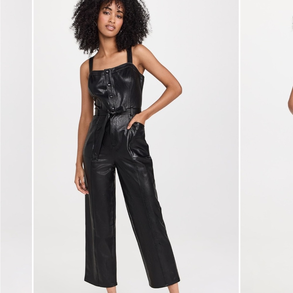 PAIGE Black Textured Jumpsuit